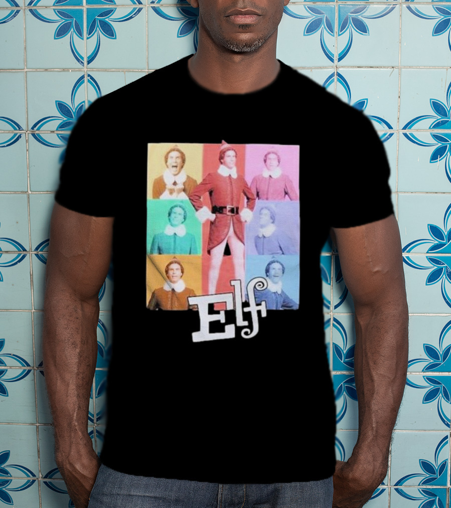 Elf Colorful Pop Art Collage T-Shirt