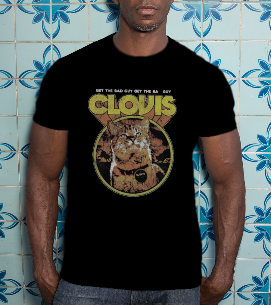 Get The Bad Guy Clovis The Attack Cat Retro T-Shirt