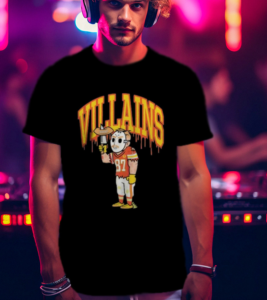 Villains 87 Sewkc X Made Mobb Football Masked Character T-Shirt