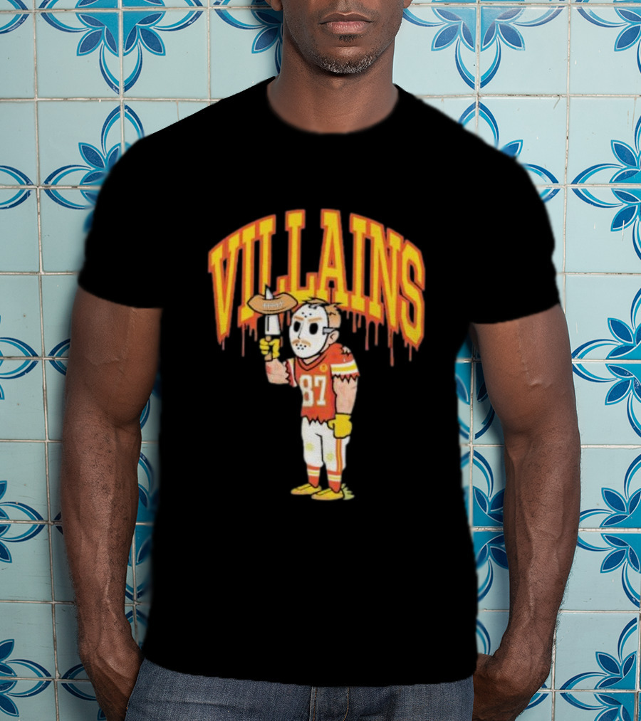 Villains 87 Sewkc X Made Mobb Football Masked Character T-Shirt
