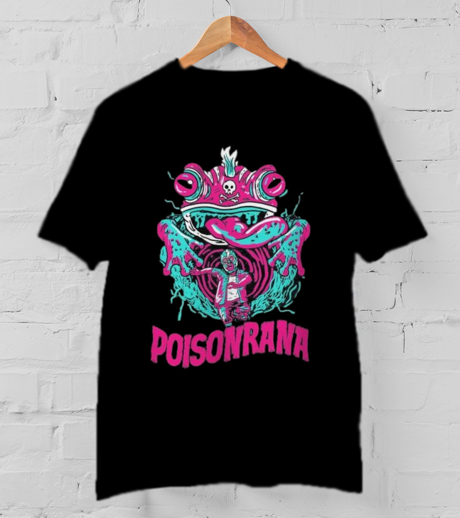 Lucha Frog Of Doom Poisonrana Psychedelic Wrestler T-Shirt