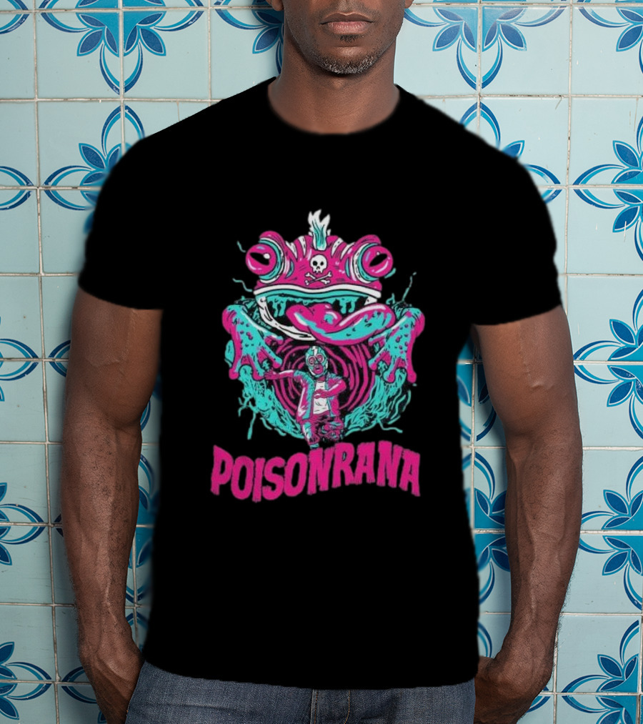 Lucha Frog Of Doom Poisonrana Psychedelic Wrestler T-Shirt