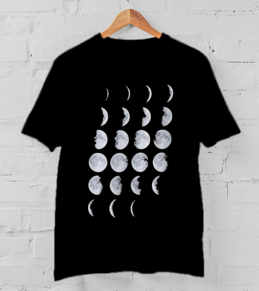 Organic Cotton Moon Phases Lunar Cycle T-Shirt