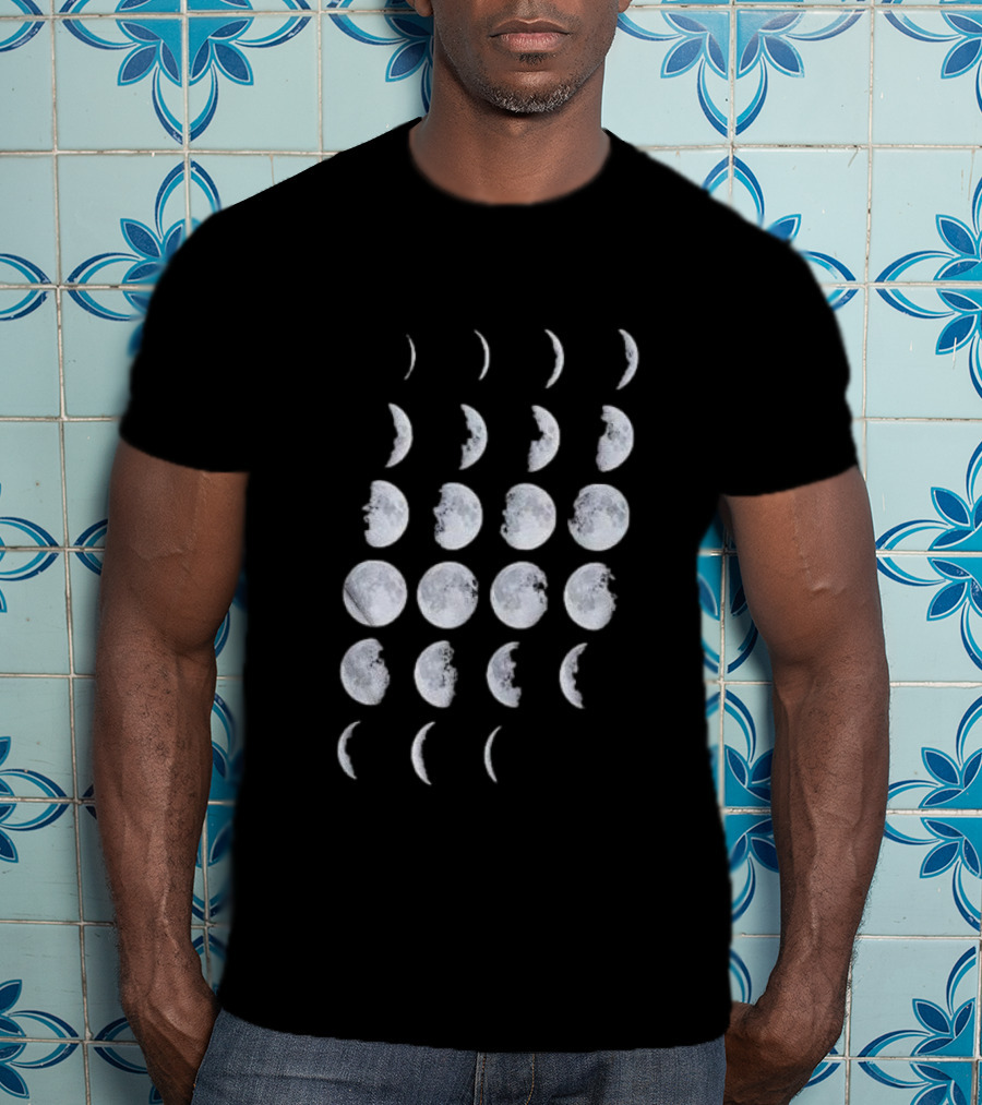 Organic Cotton Moon Phases Lunar Cycle T-Shirt