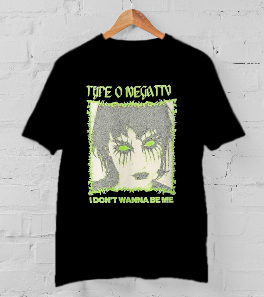 Type O Negative I Don’t Wanna Be Me Green Eyed Gothic Face T-Shirt