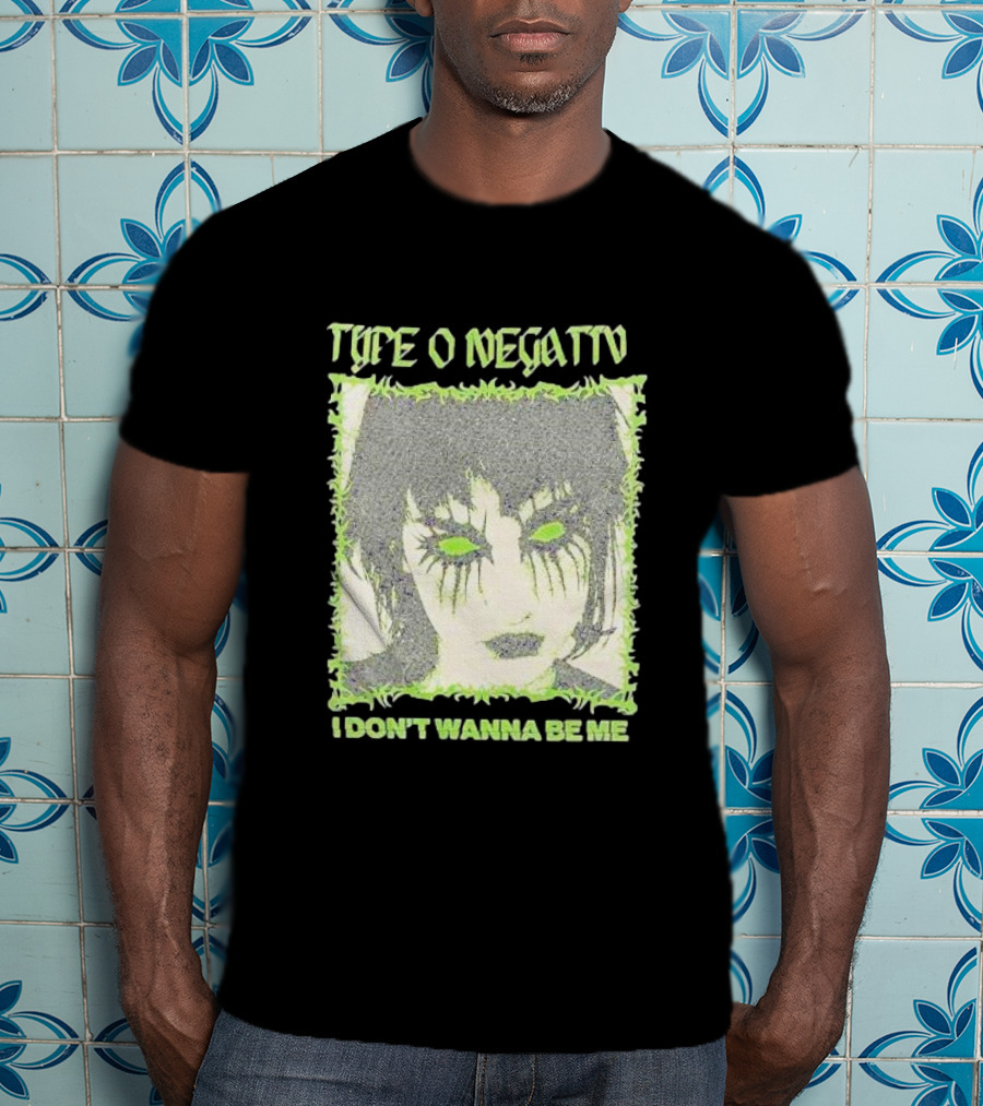 Type O Negative I Don’t Wanna Be Me Green Eyed Gothic Face T-Shirt