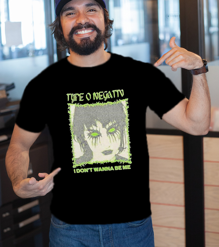 Type O Negative I Don’t Wanna Be Me Green Eyed Gothic Face T-Shirt