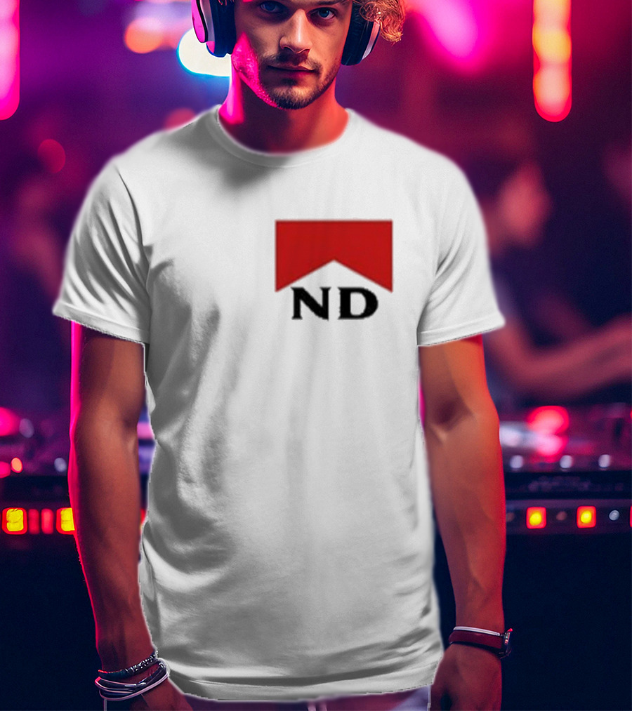 Nicotine Dolls ND Red Marlboro Style Badge T-Shirt
