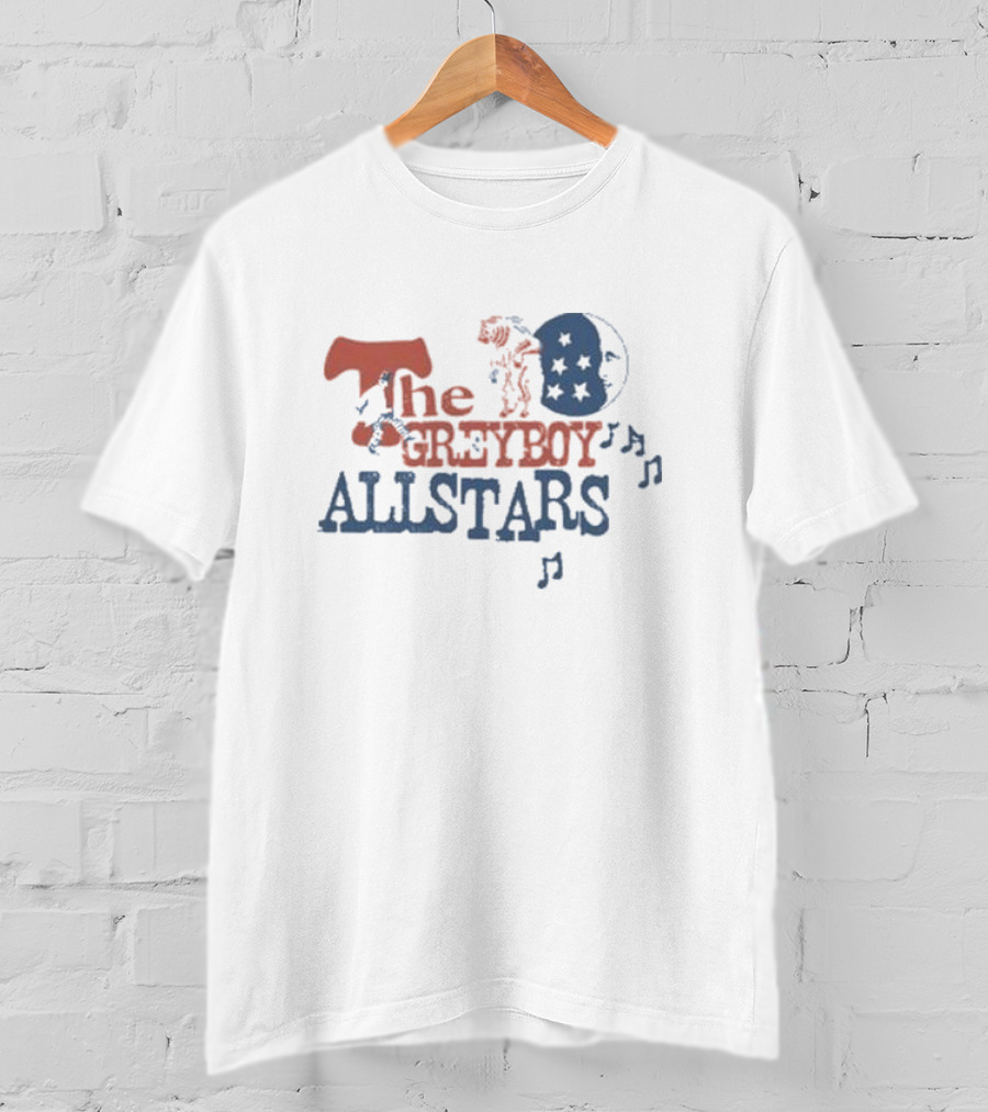 The Greyboy Allstars Bear And Moon Musical Notes T-Shirt