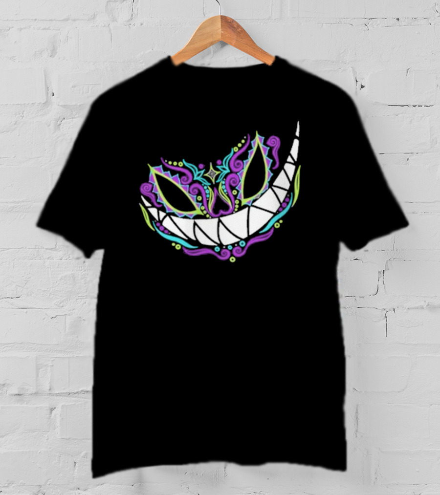 The Catrina Cheshire Cat Inspired Day Of The Dead Style Camiseta Relaxed T-Shirt