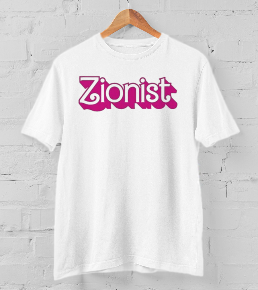 Sloan Rachmuth Zionist Statement Bold Pink Retro Font T-Shirt
