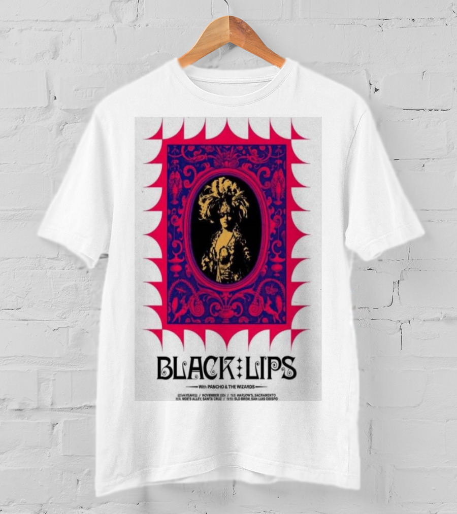 Black Lips With Poncho And The Wizards Santa Cruz San Luis Obispo T-Shirt