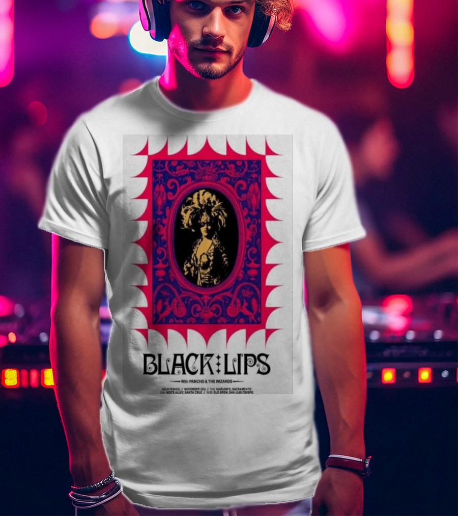 Black Lips With Poncho And The Wizards Santa Cruz San Luis Obispo T-Shirt