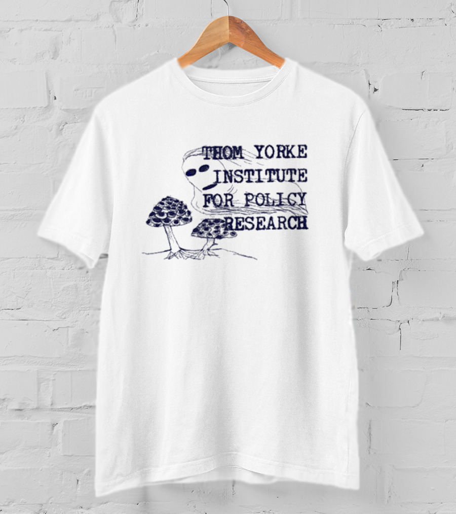 Thom Yorke Institute For Policy Research Mushroom Sketch T-Shirt
