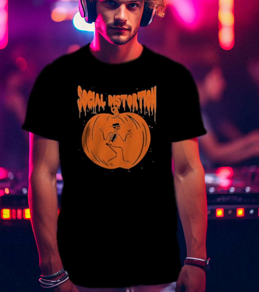 Social Distortion Skeleton Pumpkin T-Shirt