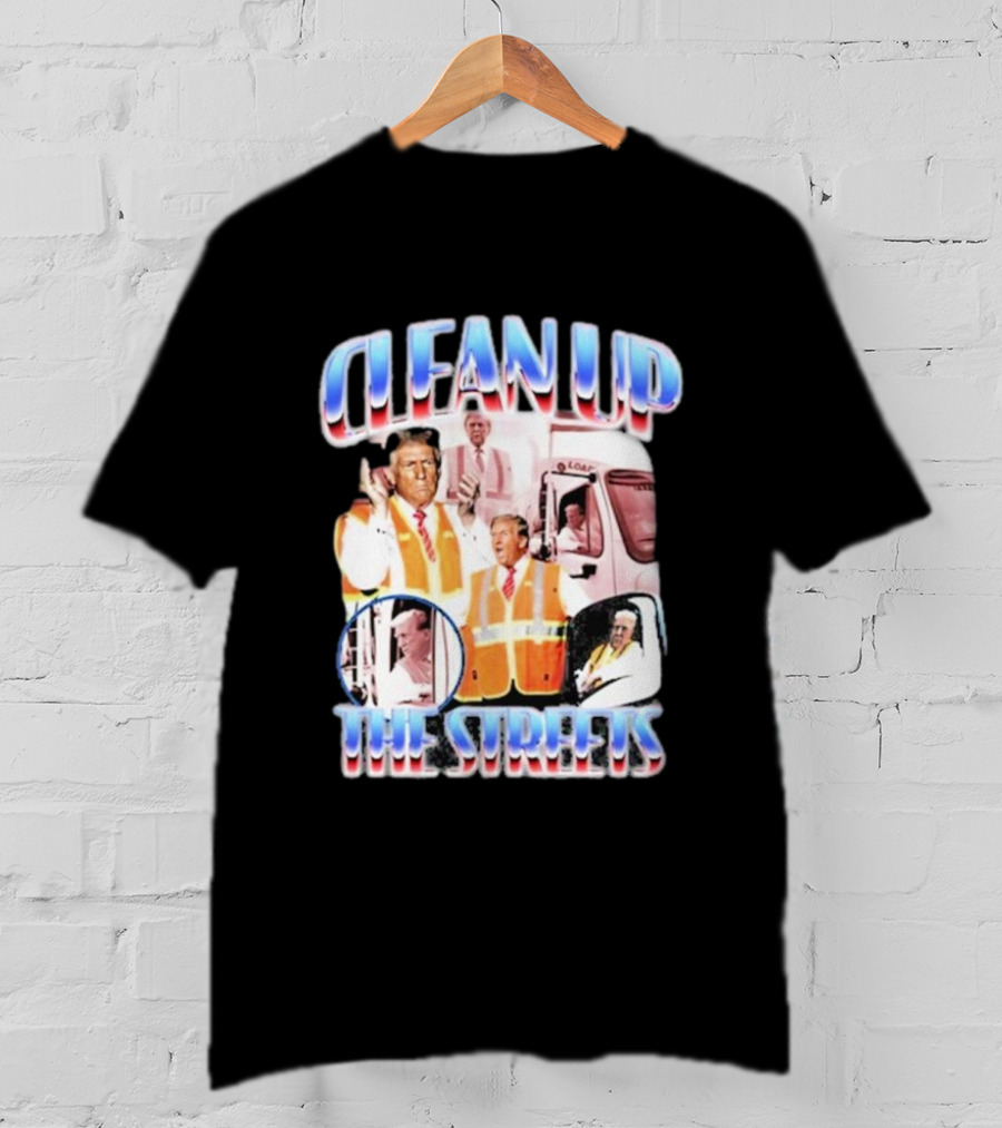 Old Row Clean Up The Streets Iconic Public Figures In Safety Vests T-Shirt