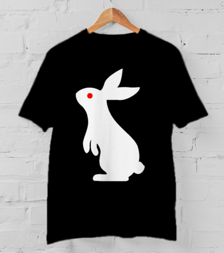 Rabbit Feed Your Head White Rabbit Red Eye T-Shirt