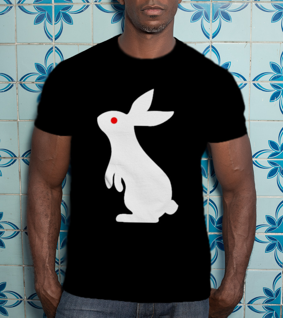 Rabbit Feed Your Head White Rabbit Red Eye T-Shirt