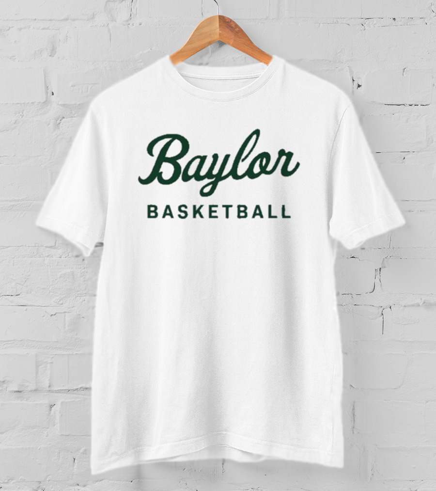 Baylor Basketball Green Text T-Shirt