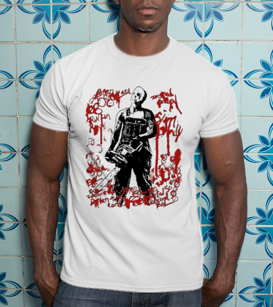 Eminem Blood Scrawl Chainsaw Man Horror T-Shirt