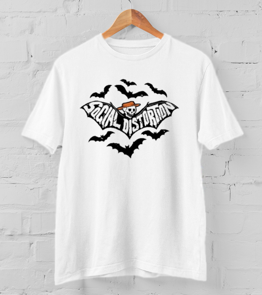 Social Distortion Skelly Bat Orange T-Shirt