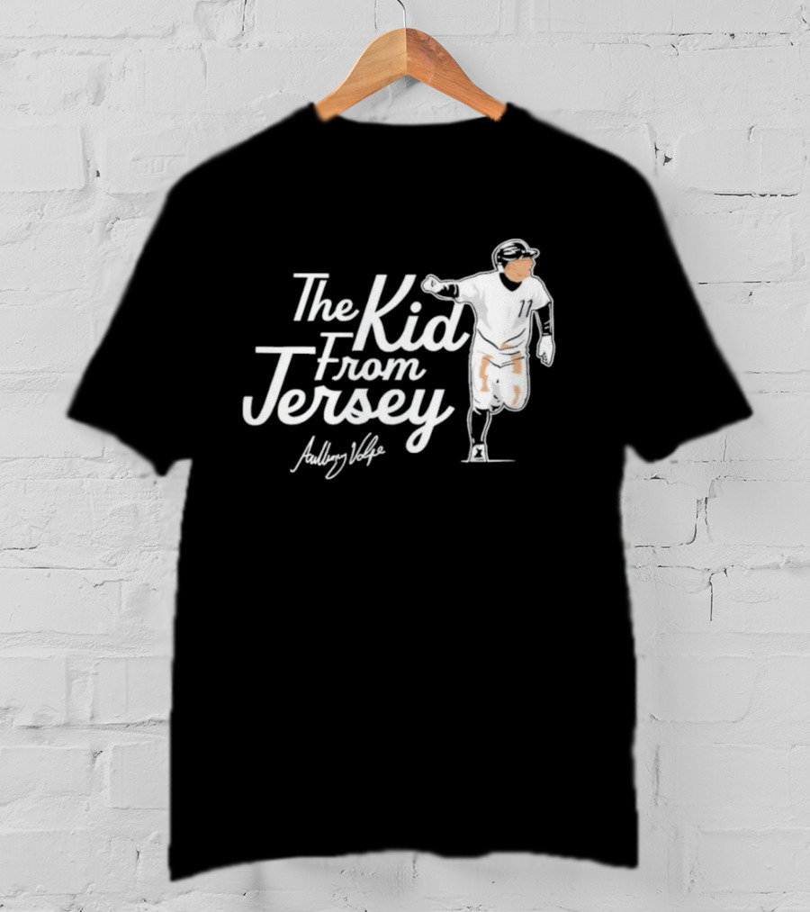 Anthony Volpe The Kid From Jersey Baseball Icon Signature T-Shirt