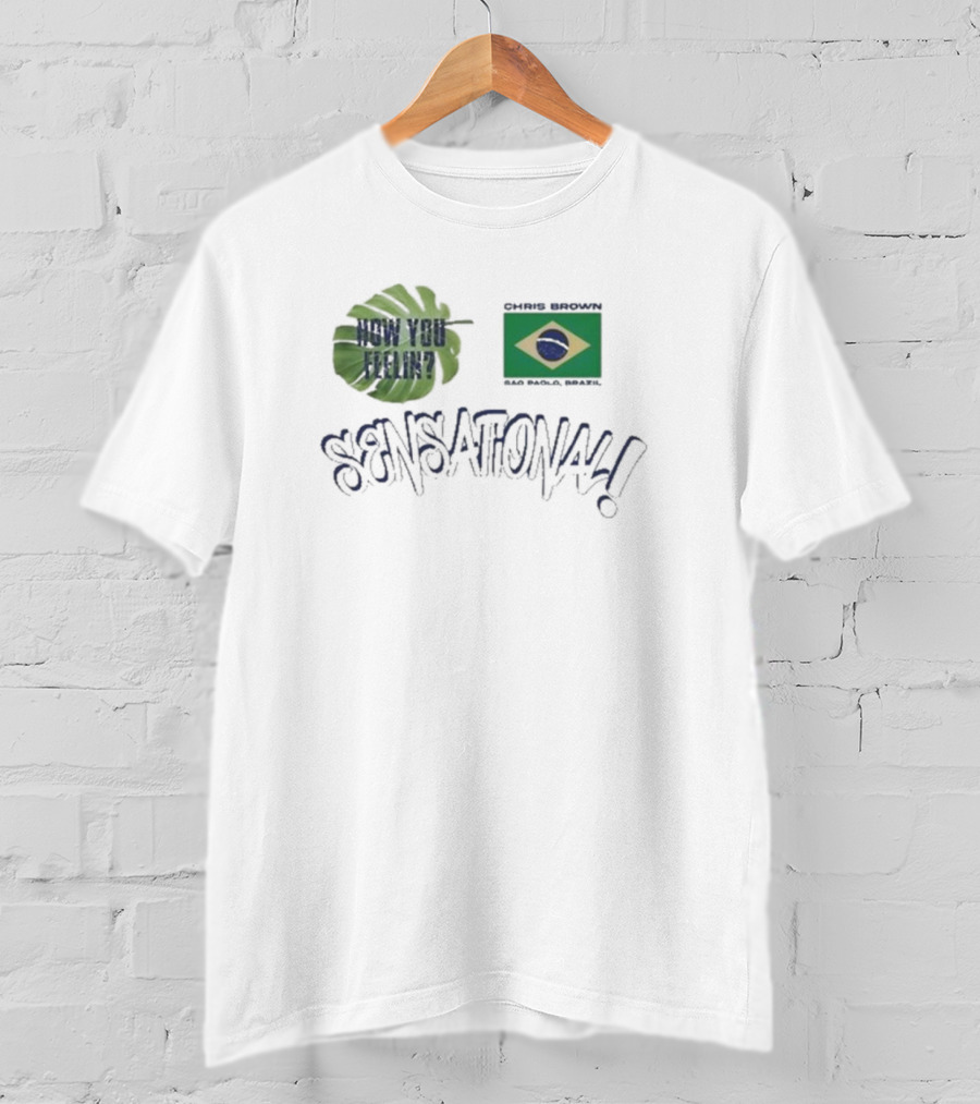 Chris Brown How You Feelin Sensational São Paulo Brazil T-Shirt