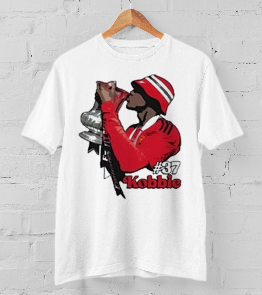 Kobbie #37 Cup Victory Celebration In Red Hoodie And Hat T-Shirt