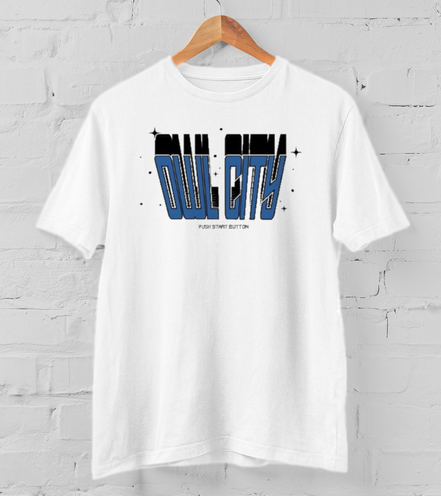 Owl City Push Start Button Retro Game T-Shirt