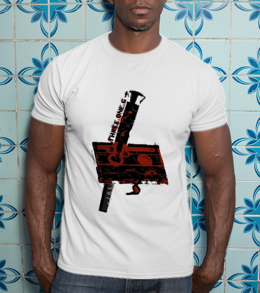 Three One G Records Sound Style Violence Cassette Gun Combination T-Shirt