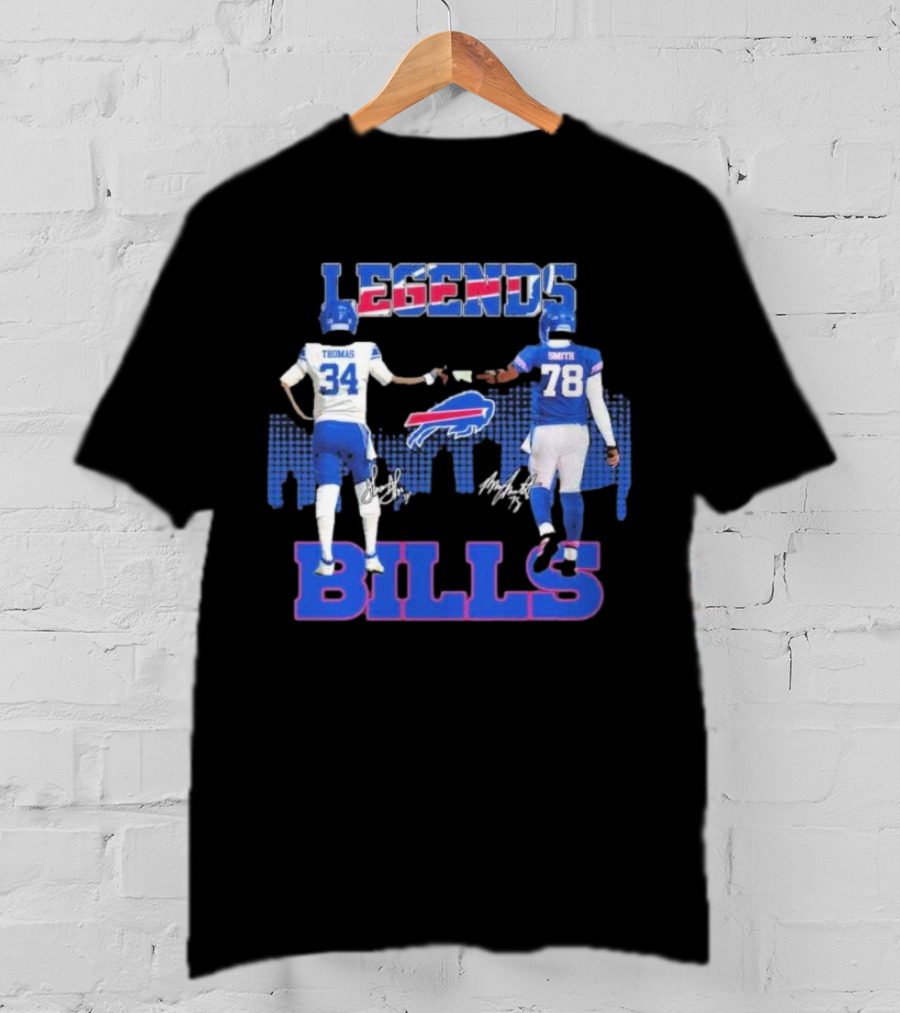 LEGENDS BILLS Thomas Smith 34 78 Buffalo Bills T-Shirt