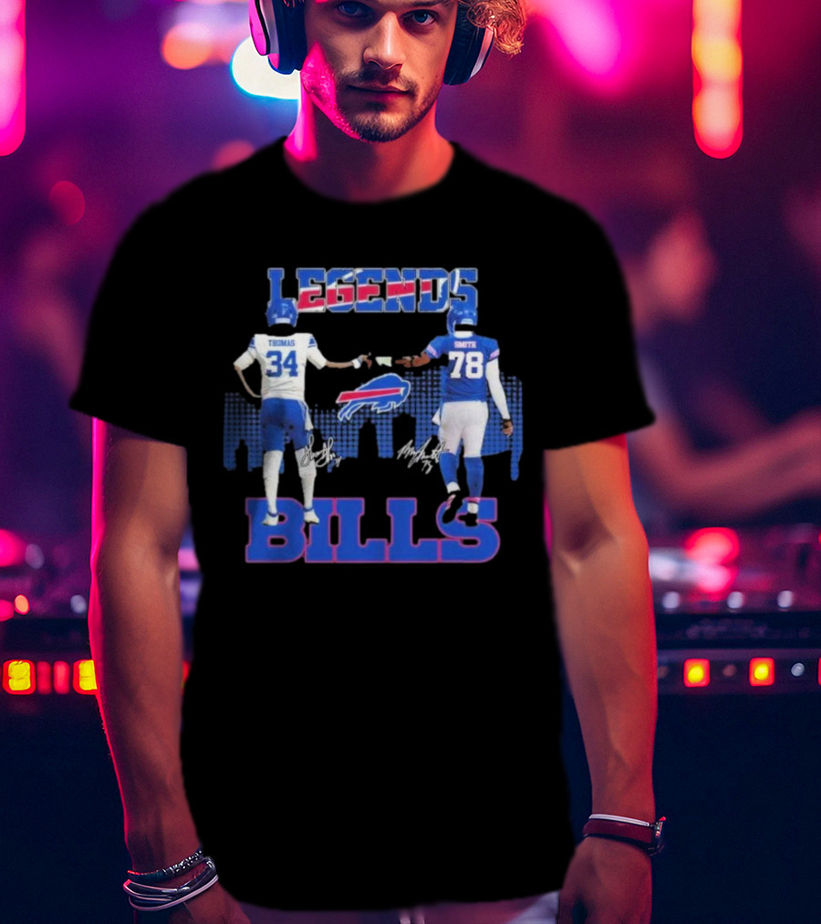 LEGENDS BILLS Thomas Smith 34 78 Buffalo Bills T-Shirt