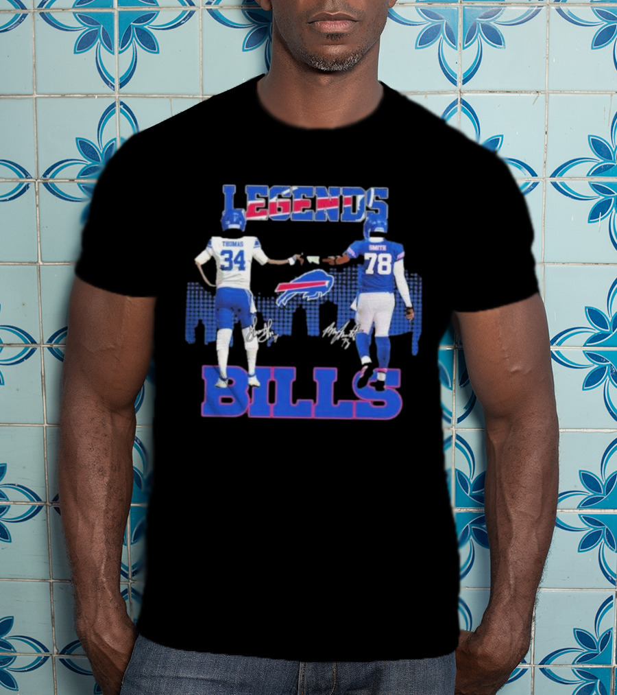 LEGENDS BILLS Thomas Smith 34 78 Buffalo Bills T-Shirt