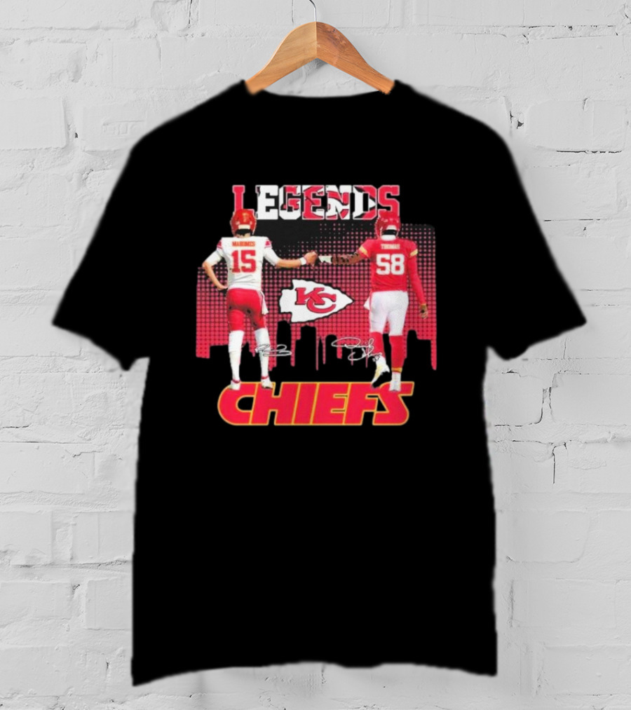 Legends Kansas City Chiefs Patrick Mahomes Derrick Thomas T-Shirt
