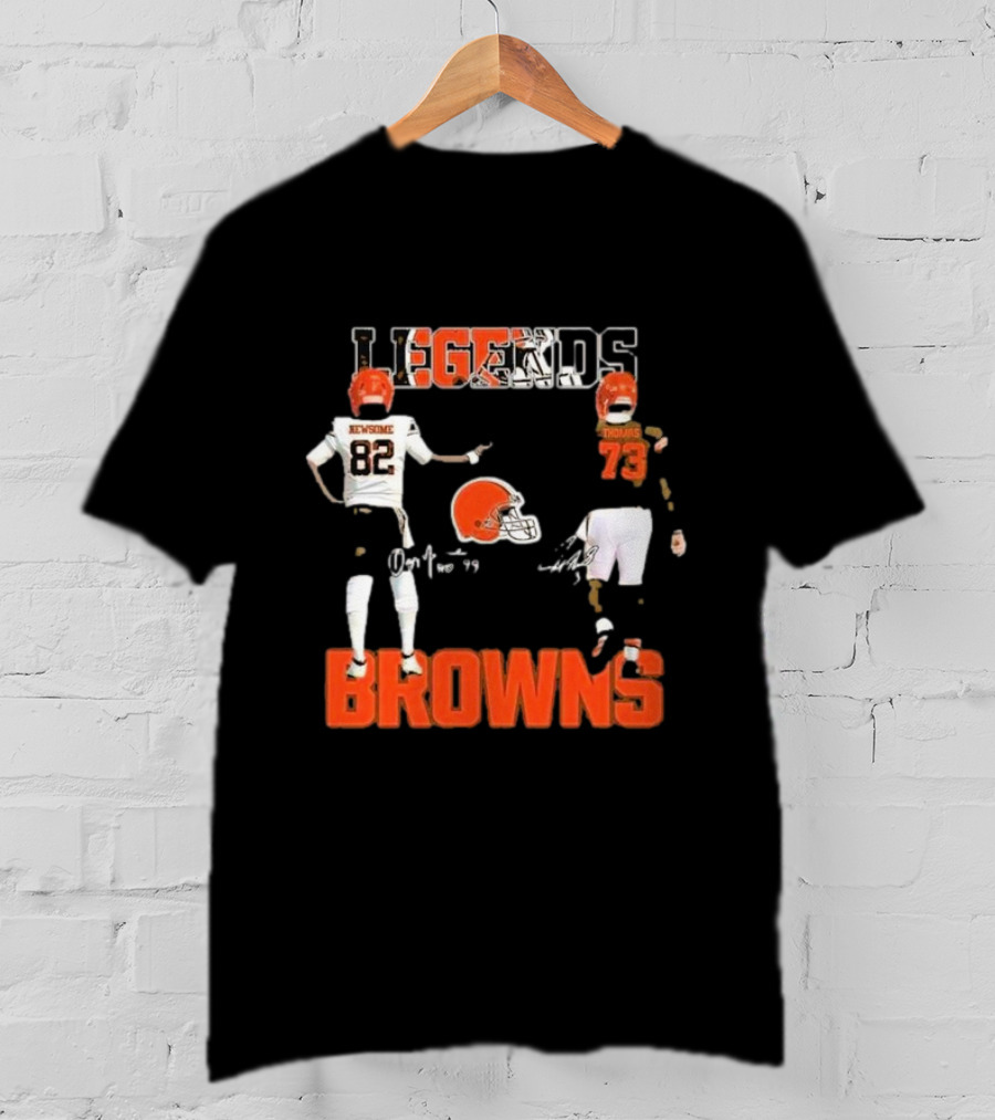 Cleveland Browns Legends Newsome Thomas 82 73 T-Shirt
