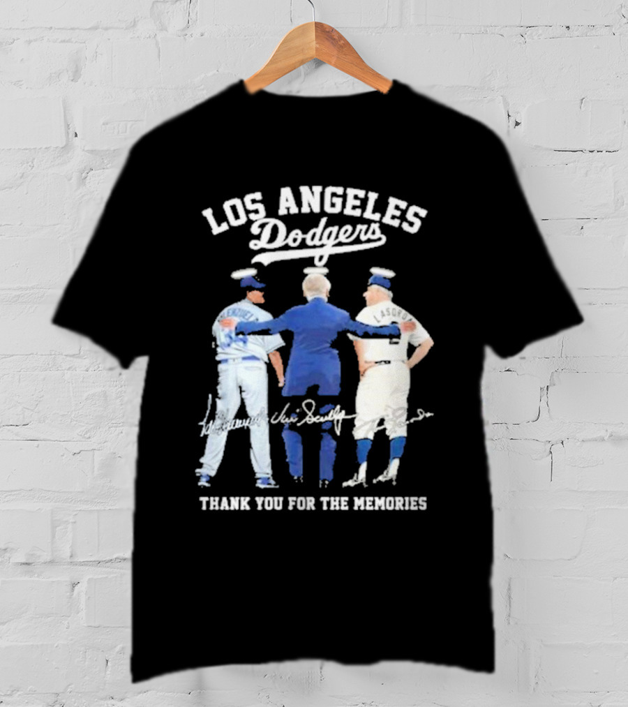 Los Angeles Dodgers Valenzuela Lasorda Thank You For The Memories T-Shirt
