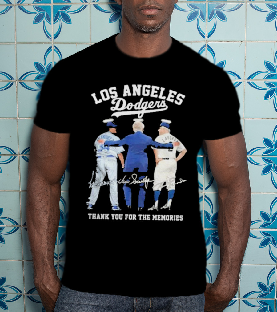Los Angeles Dodgers Valenzuela Lasorda Thank You For The Memories T-Shirt