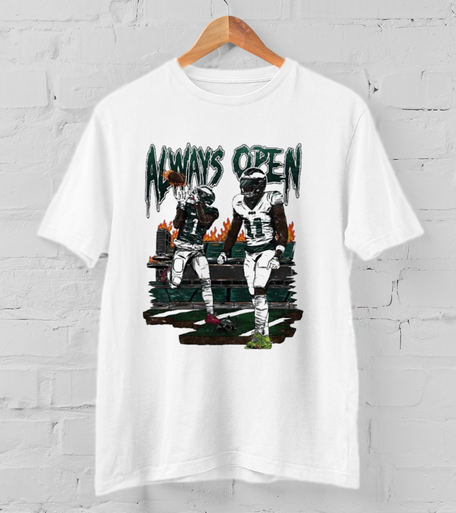 Always Open Jalen Hurts AJ Brown Football Duo T-Shirt