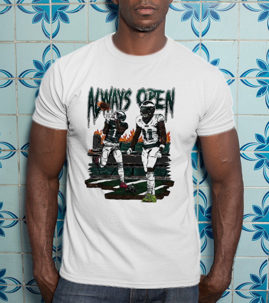 Always Open Jalen Hurts AJ Brown Football Duo T-Shirt