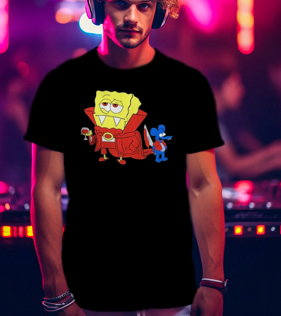 Double’S Bobsferatu SpongeBob Vampire Simpsons Möbius T-Shirt
