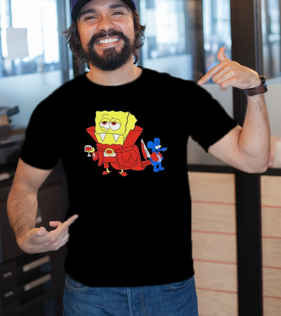 Double’S Bobsferatu SpongeBob Vampire Simpsons Möbius T-Shirt