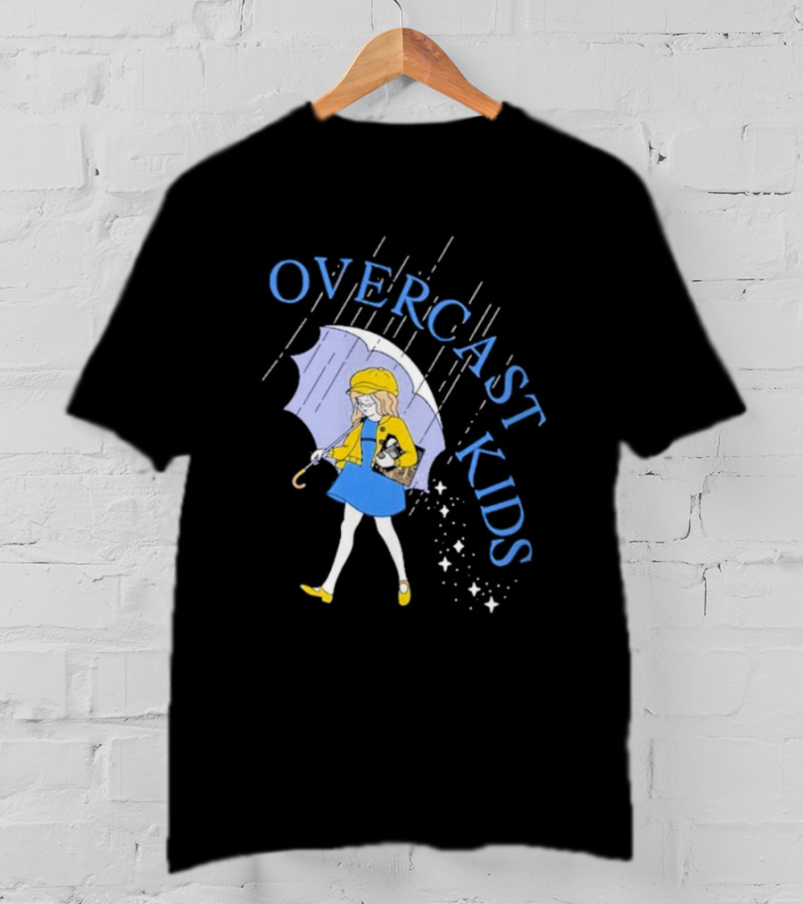 Overcast Kids Under Umbrella T-Shirt