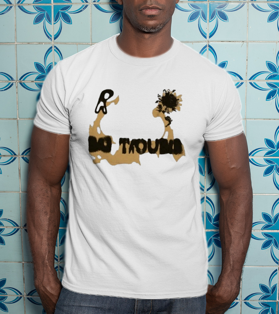 Big Trouble Beige Sunflower T-Shirt