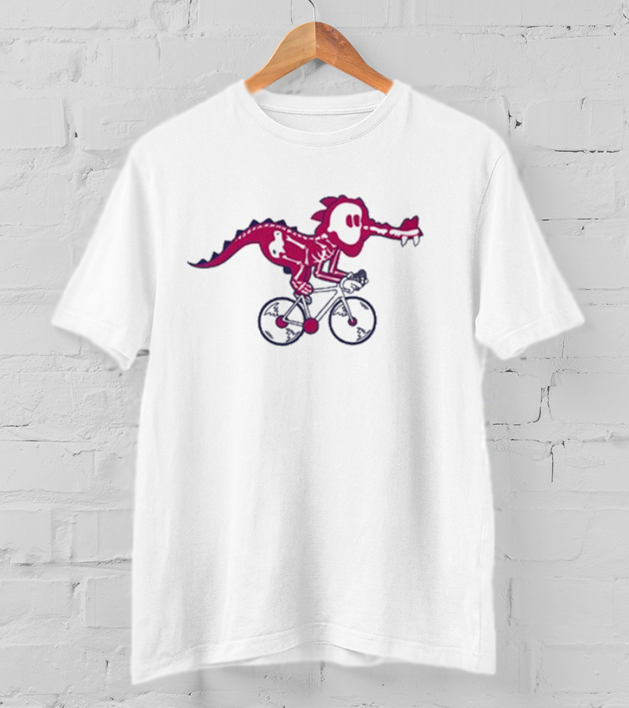 Ef Pro Cycling Skeleton Dinosaur On Bike T-Shirt