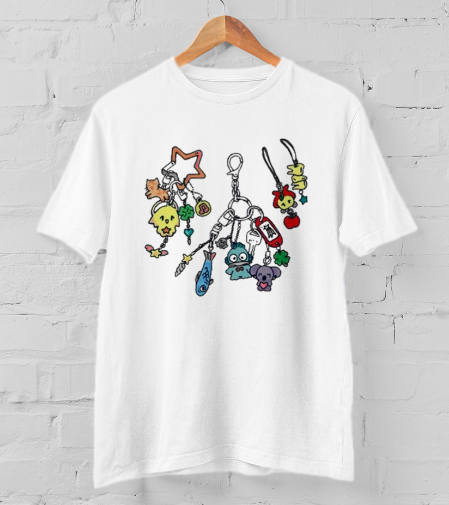 Etherfield Anikanik Girlie Buzz Words Keychain Charms Star Fish Clover Frog Bear T-Shirt