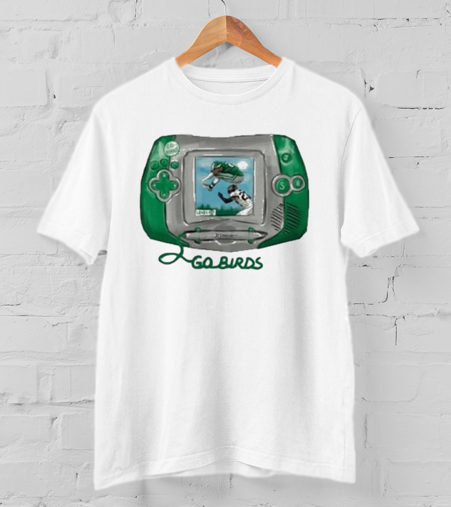 The Basement Yard Tby Radio City Ivory New Go Birds Retro Handheld Gaming Football T-Shirt