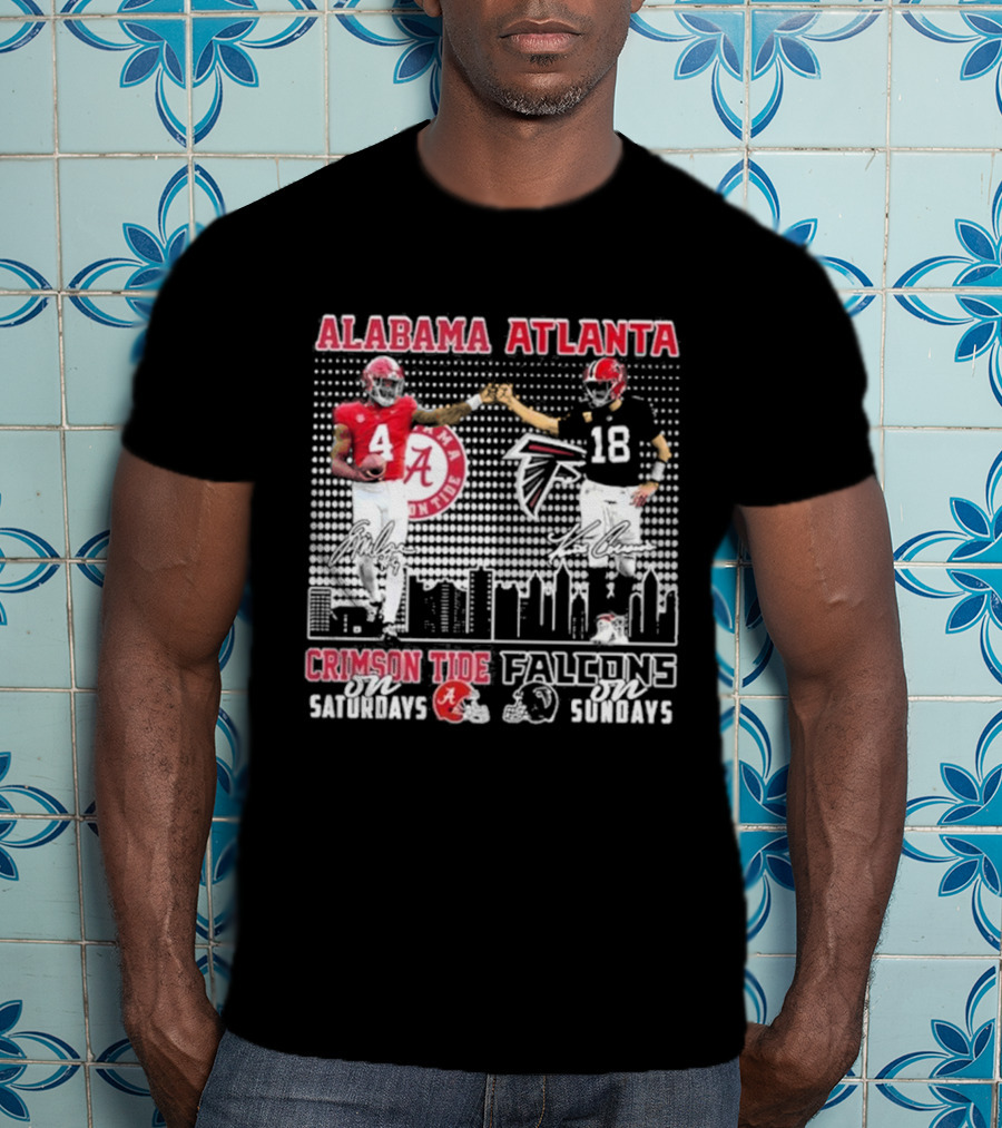 Alabama Atlanta Crimson Tide On Saturdays Falcons On Sundays T-Shirt