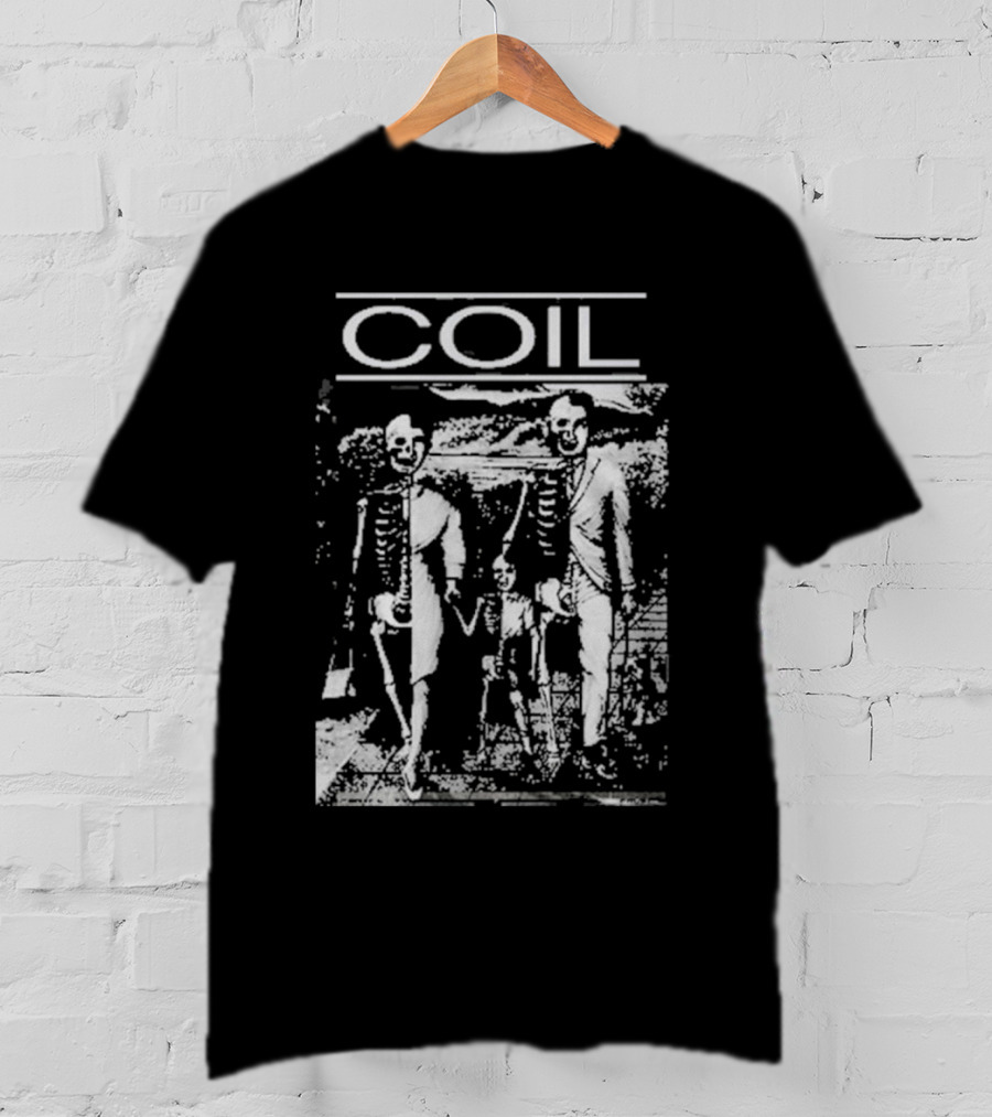 COIL Unnatural History Compilation Bela Lugosi Makes Tracks Skeleton Family T-Shirt
