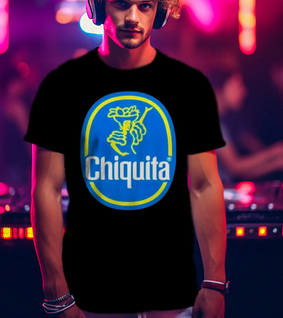 Chiquita Bananas Logo Iconic Blue And Yellow Emblem T-Shirt