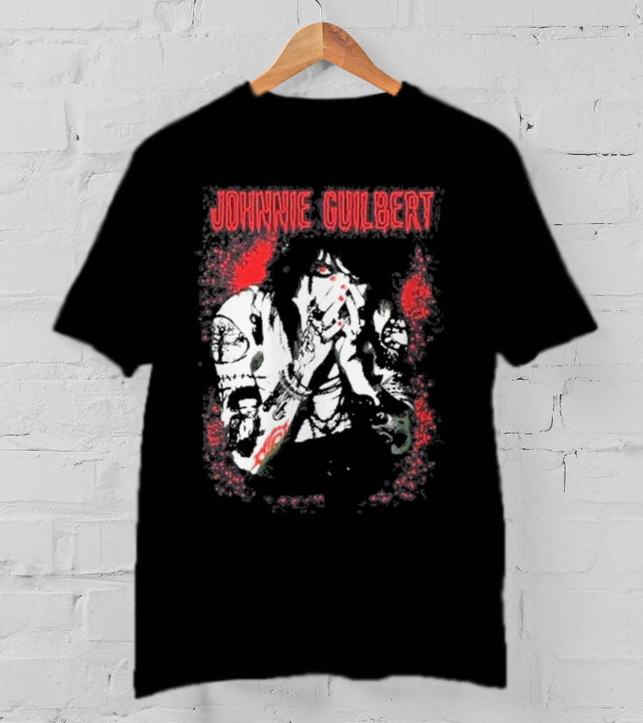 Johnnie Guilbert Red And Black Artistic Tattoo T-Shirt